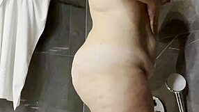 Watch this feedee indulge in belly play with naked tits and big ass!