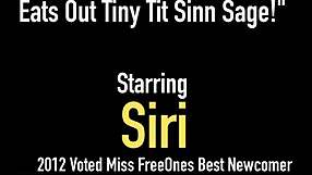 Siri Pornstar Passionately Licks Sinn Sage's Tiny Tits to Orgasm