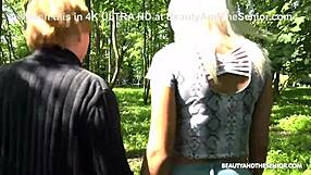 Juicy Teen 18+ Julia Parker Bangs Old Felix in Nature