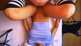 Ambitious student and tutor study closely in apartment