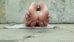 Beautiful Oiled Feet Sunbaking