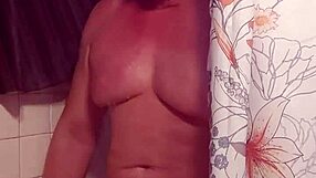 Playing with my big cock in the shower!