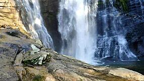 Brazilian Pornstar Double Blowjob Double Penetration Black Sex at Waterfall Veil of Brides