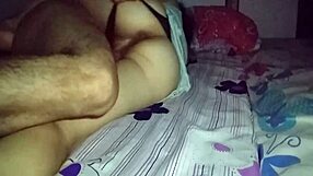 An ejaculation in an identical bed with a sexually awakened step son