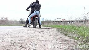 Biker Anal Sex with Cute Busty Queenlin in Wild Outdoor Action
