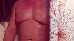 Playing with my big cock in the shower!