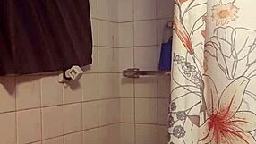 Playing with my big cock in the shower!