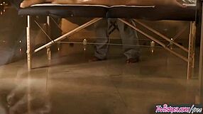 Veronica Rodriguez Seduces at the Spa with Ripped Clothes and Wet Pussy.