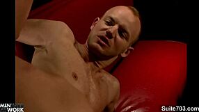 Horny tattooed gays suck big cocks in locker room.