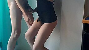 Asian Secretary Sucks Boss's Cock in Homemade Cosplay