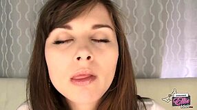 kissing pov with tongue lipstick brunette princess sensual