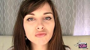 kissing pov with tongue lipstick brunette princess sensual