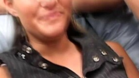 Blonde Girl Surrounded by Black Guys in Orgy