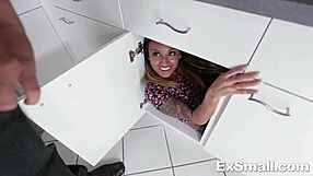 Little Latina Teen Gives Blowjob Then Gets Screwed Doggystyle With Big Cock