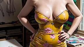 Blonde Designer Flashes Pussy Upskirt