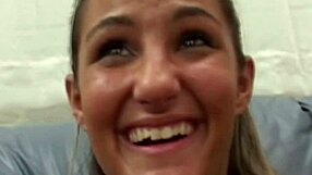 Blonde Girl Surrounded by Black Guys in Orgy