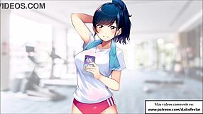 Exciting gym roleplay teaches new masturbation techniques