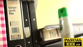 busty british subslut orgasms from rough face-fuck and anal pounding