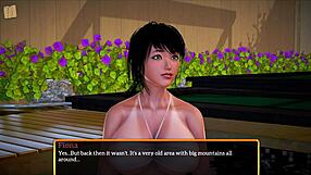 Redhead Teen with Big Tits in Homemade Family Cartoon Game