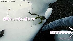 white cat mya and snow sculpture art in nacchi tabi