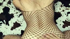 Anal wife in stockings, she moans, fuck my ass harder?