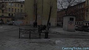 smalltits babe chats on casting couch