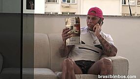 Tattooed Brazilian Butt Fucked in Doggystyle Outdoors