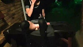 the skinny brunette milf smokes cigarettes solo