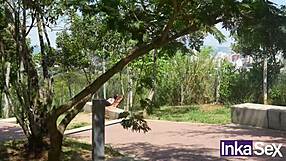 Teen Colombiana swallows cum with disgust after wild banging!