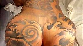 tattooed twink's big ass gets filled with creampie from huge cock