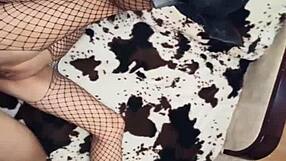 Anal wife in stockings, she moans, fuck my ass harder?