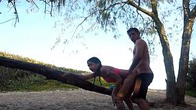 Sumaya Ganesha Fucks In Public On Beach To Unstick Car Cumshot