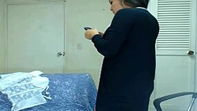 hot brunette chick with sexy body and big tits chatting on webcam