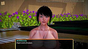 Redhead Teen with Big Tits in Homemade Family Cartoon Game