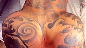 tattooed twink's big ass gets filled with creampie from huge cock