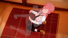 Sensual moaning when she is being penetrated in a 3D hentai scene by Miss Makima