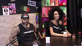 Mayze Agatha in sheer red lingerie