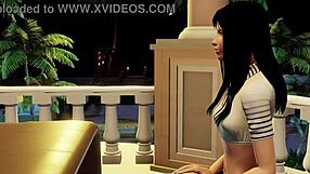 asian whore plays lesbian femdom game