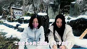 white cat mya and snow sculpture art in nacchi tabi