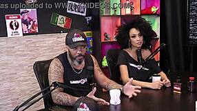 Mayze Agatha in sheer red lingerie