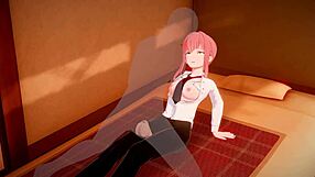 Sensual moaning when she is being penetrated in a 3D hentai scene by Miss Makima