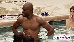 Horny Couples Gather By The Pool For Fun.