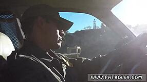 Dominant Cop Pulls Over Brunette in Uniform for Anal Fun