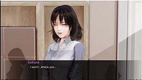 Public hentai fingering with toys outdoors.