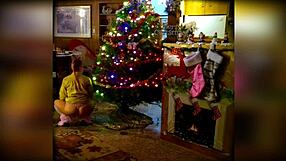 cumming for christmas with busty teen amateur