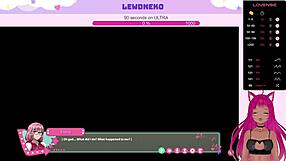 Vtuber Lewdneko plays Hentai game doing naughty dinner with Futa charakter