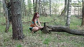 erotic mature dancer teases in mysterious green forest
