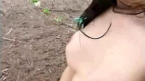 Hot Shemale Masturbates Monster Cock On Windy Beach