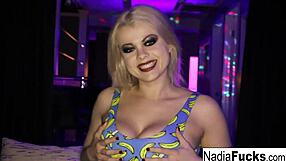Hot Nadia White Stuff Banana In Holes