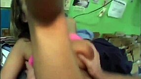 Sophia gently fucks big breasts in videostore gangbang